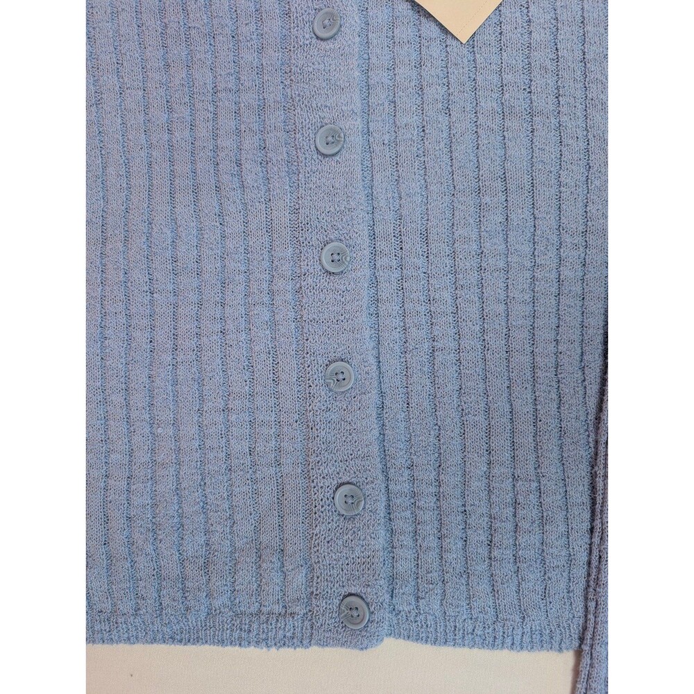 Women's Universal Thread Rib Cardigan Blue Medium - Picture 5 of 7